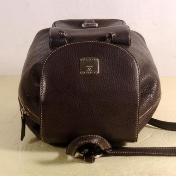 MCM Rare Chocolate Brown Leather Backpack 869707 main image 11